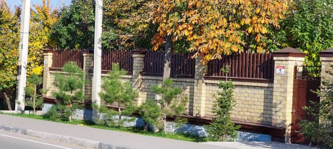 Забор из штакетника 90м Красный Каштан фото6 в Самаре