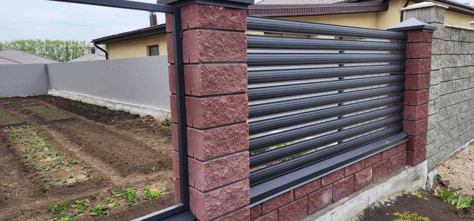 Забор-ранчо из штакетника 21м RAL7024/7024 Серый Графит МАТТЕ фото 7 в Самаре