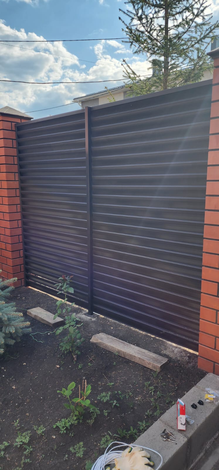 Забор-жалюзи 24м RAL8019/8019 Темный Шоколад МАТТЕ 2-х сторонний фото 2 в Самаре