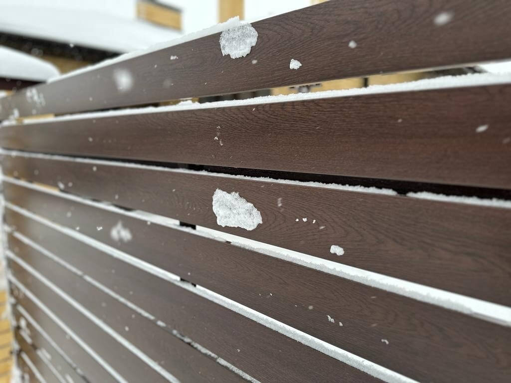 Забор-ранчо из металлопланкена 34м Мореный Дуб Printech фото 2 в Самаре