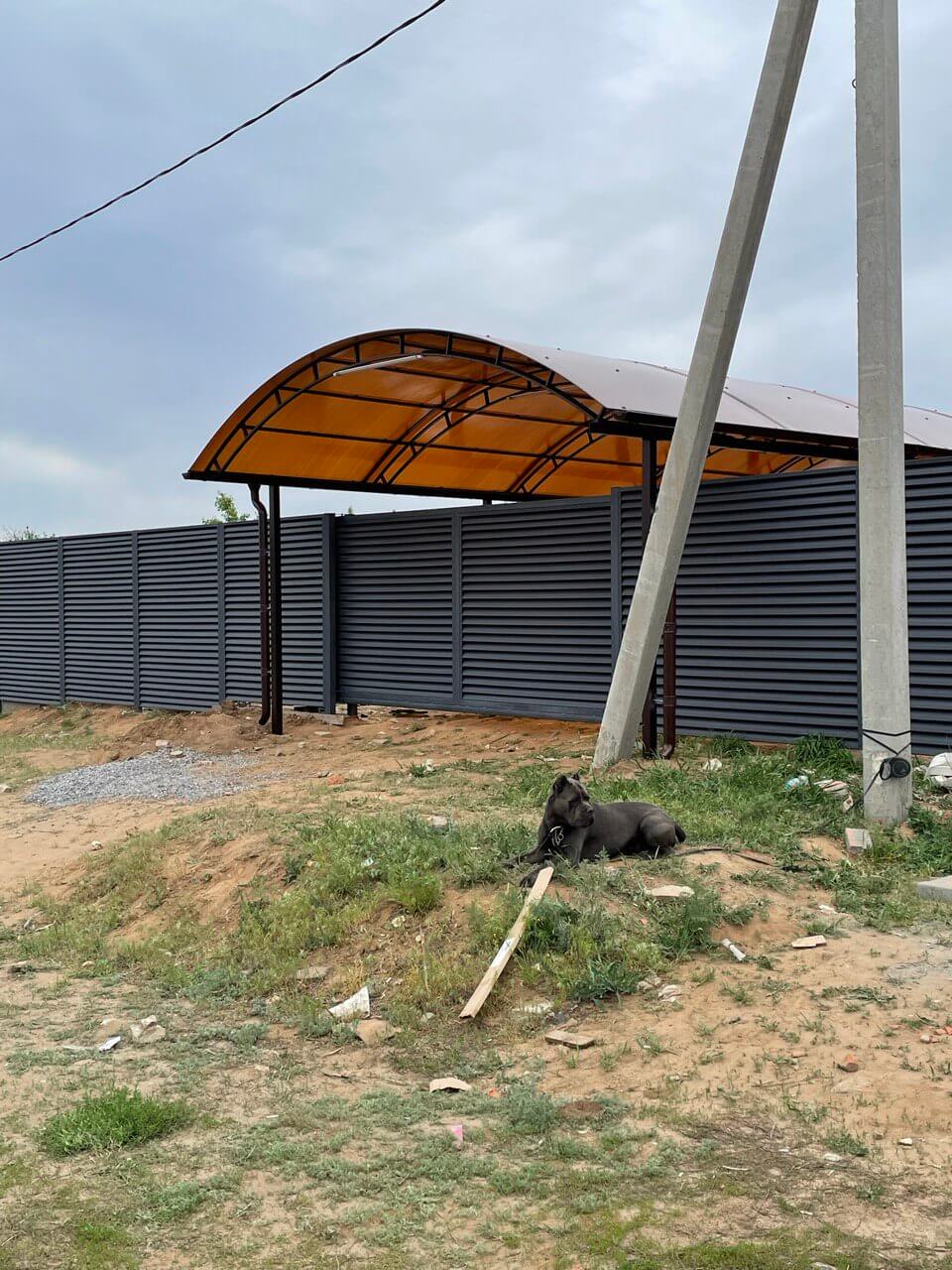 Забор из ламелей еврожалюзи 24м RAL7024 Серый Графит МАТТЕ фото 1 в Самаре