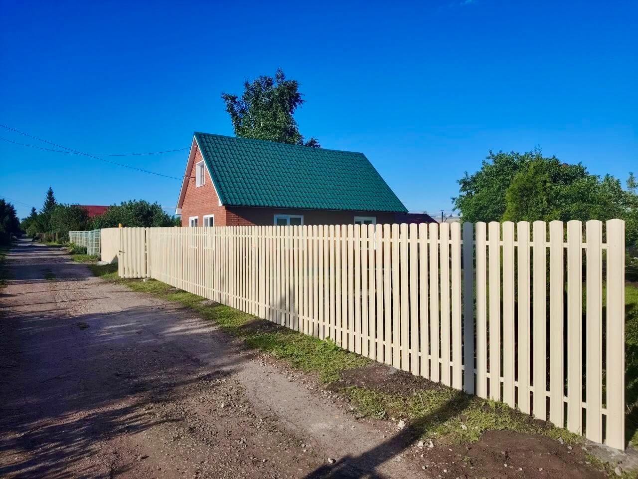Забор из евроштакетника 16м RAL1015/1015 Слоновая Кость двусторонний в Самаре
