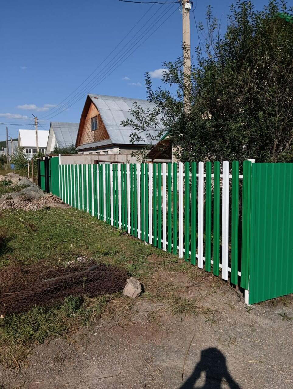 Забор из евроштакетника 10м RAL9003 Белый, RAL6029 Зеленая Мята в Самаре