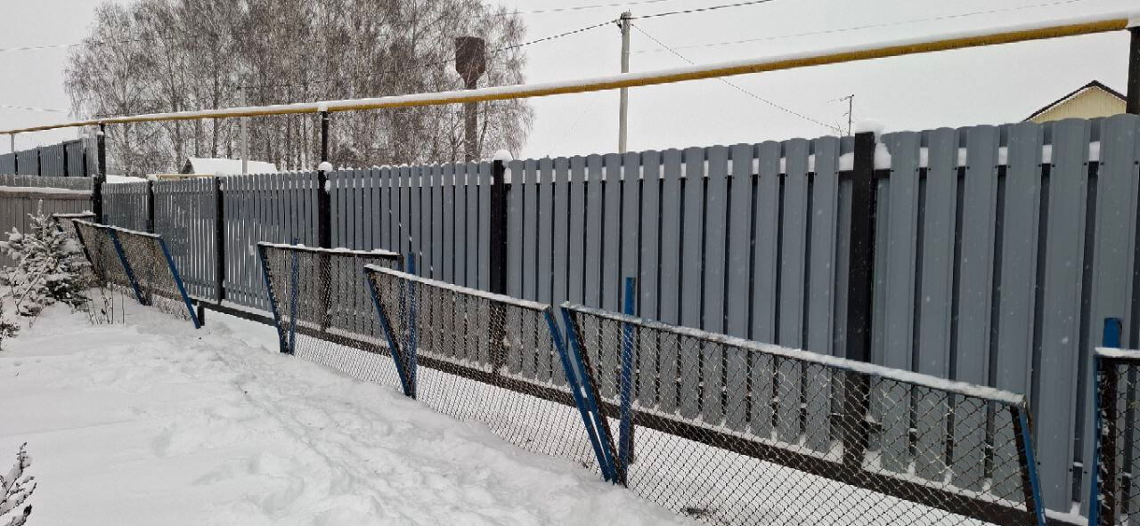 Забор из евроштакетника 27м RAL7024 Серый Графит МАТТЕ фото 5 в Самаре